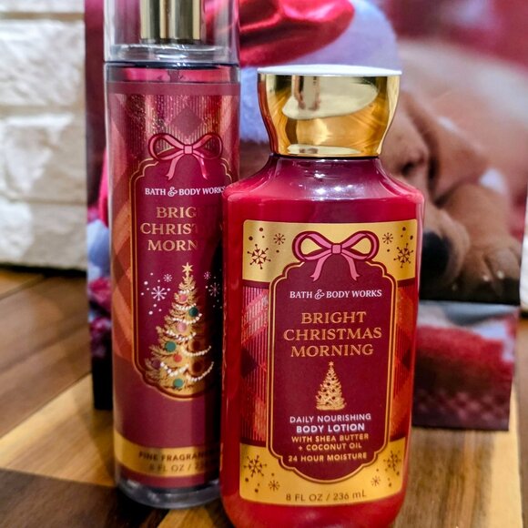 NWT_Bath & Body Works Bright Christmas Morning Body Lotion & Fragrance Mist - Picture 2 of 3